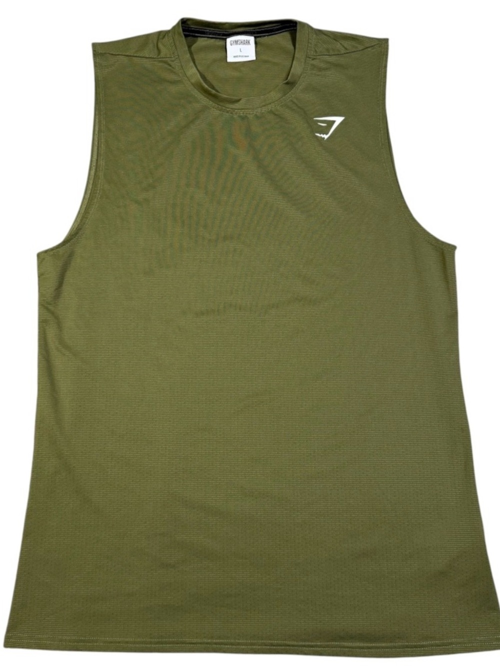 Gymshark Men’s Large Arrival Sleeveless Green Gym Muscle Tank Olive Green NWOT